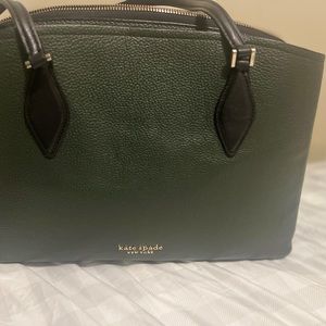 kate spade Green and Black Leather Tote